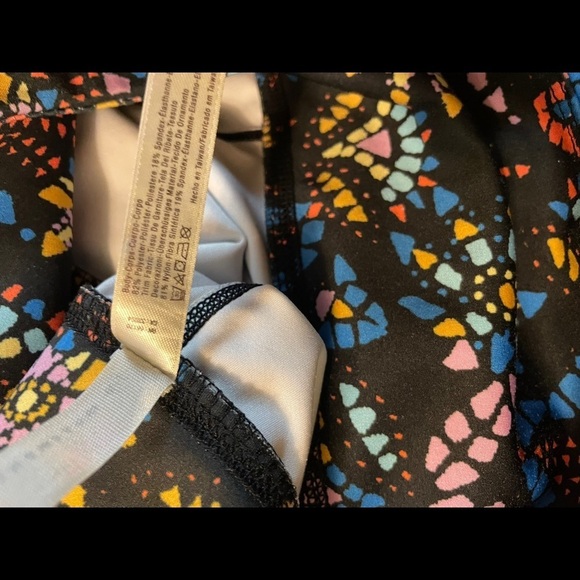 Free People Movement Liza Illusion Mosaic Floral Print High Rise Mesh Leggings - Picture 6 of 7